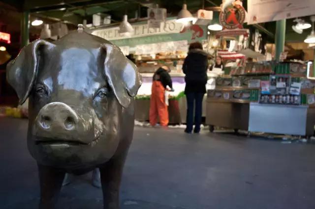 西雅图派克街鱼市场,去西雅图自助必吃的美食