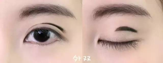 一个内双一个多眼皮眼妆教程,适合单眼皮内双眼妆正确画法