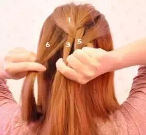 约会编发简单发型扎法步骤图解,简单易学的一款编发教程