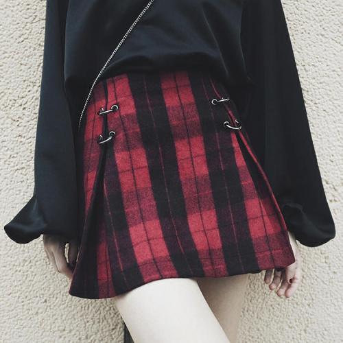 元气满满衬衫百褶裙,元气浅蓝格裙