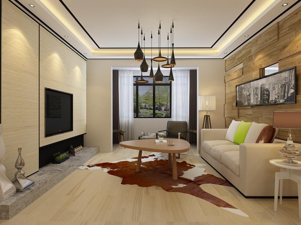 石家庄保利花园60平装修,石家庄保利花园现代简约风格