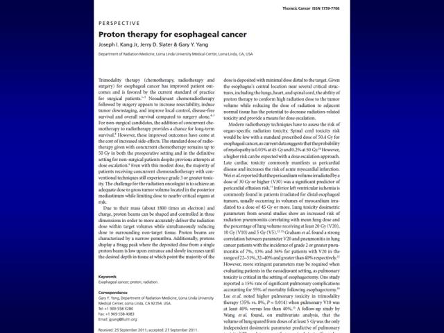 美国洛马林达质子治疗中心GaryYang：消化道肿瘤的质子放疗治疗