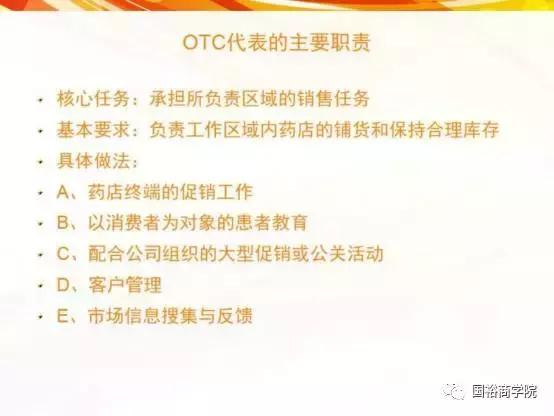 国裕商学院：如何成为一名优秀的OTC代表？