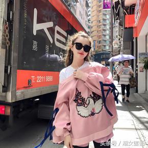 慵懒韩系棒球服,韩范连帽棒球服