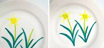 一次性纸盘梅兰竹菊,幼儿纸盘手工梅兰竹菊