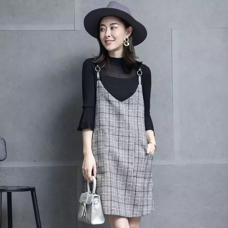 灰色吊带连衣裙怎么叠穿,吊带连衣裙穿搭技巧