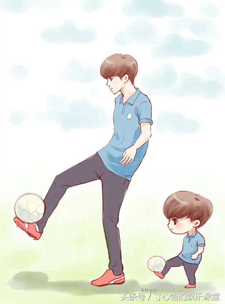 鹿晗q版图片卷发,鹿晗的q版萌图片