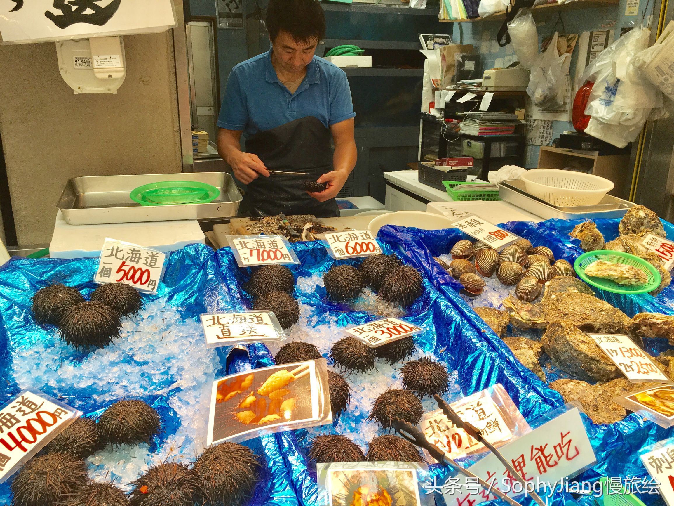 日本大黑门海鲜市场,日本大阪河豚