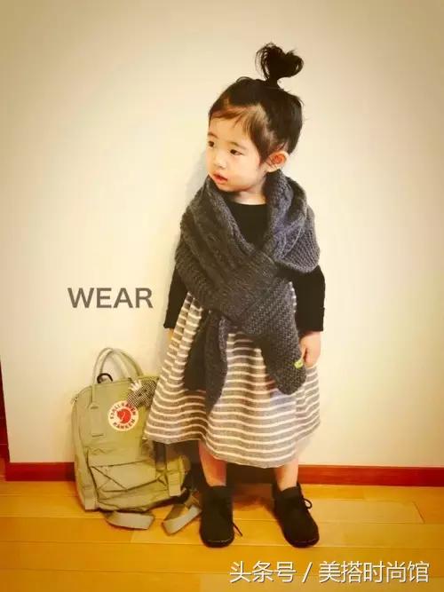 150小个子童装穿搭中性风,日系穿搭女童图