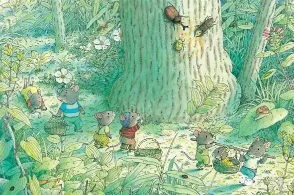 14只老鼠赏月的绘本图片,老鼠赏月绘本故事