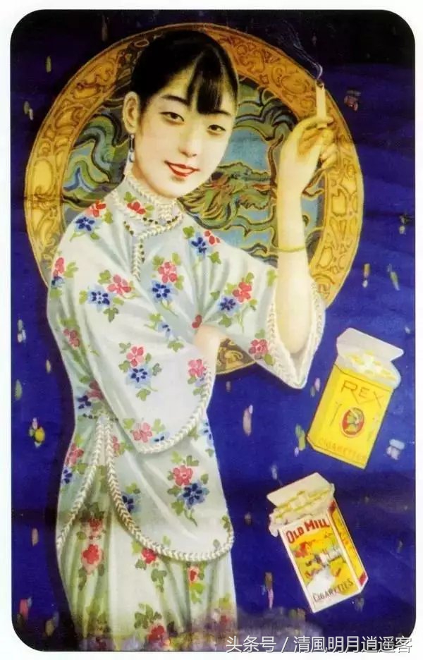 当香烟遇上美女，民国时期的广告海报，难得一见！