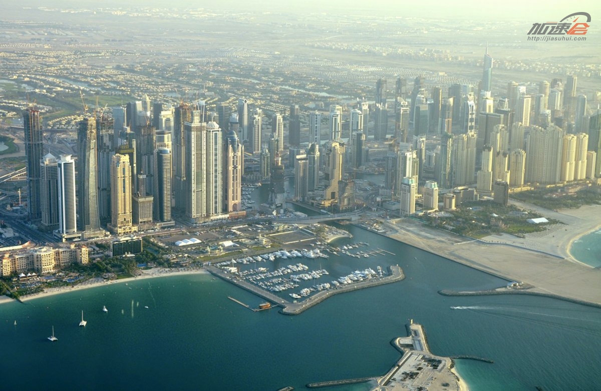 迪拜空中城市全景图,最壮观的迪拜图片