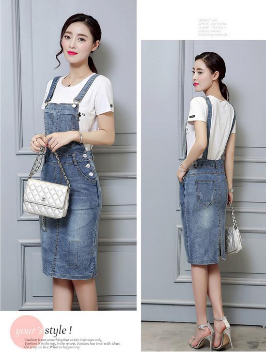 韩版牛仔背带裙的唯美格调，让你尽显女性之美