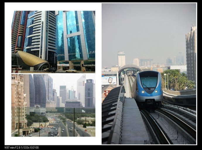 乘着地铁，乐购迪拜