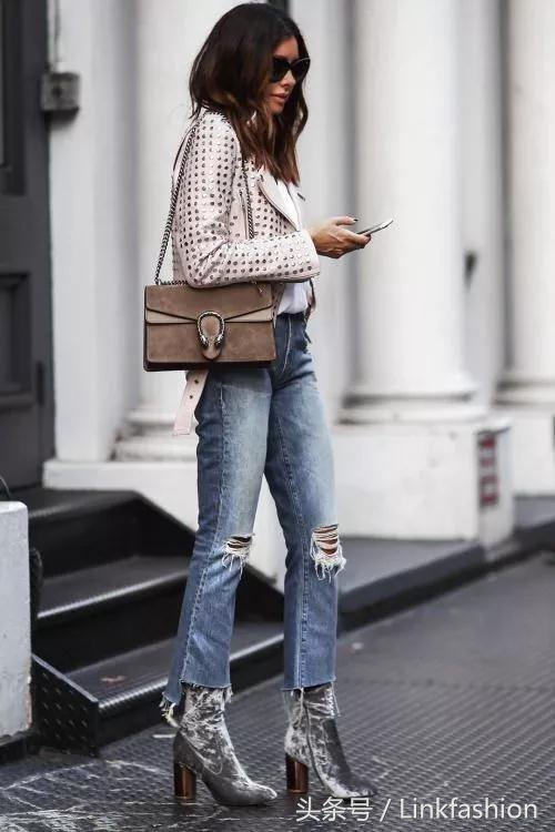 粗跟鞋怎么搭配显白显瘦,显高显瘦显腿长粗跟马丁靴