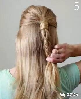 鱼骨辫编发步骤图解教程,鱼骨辫向内编的编发教程