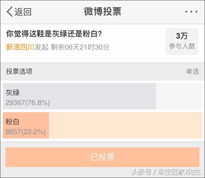 到底是灰绿还是粉白的鞋,神奇的鞋子颜色灰绿和粉白