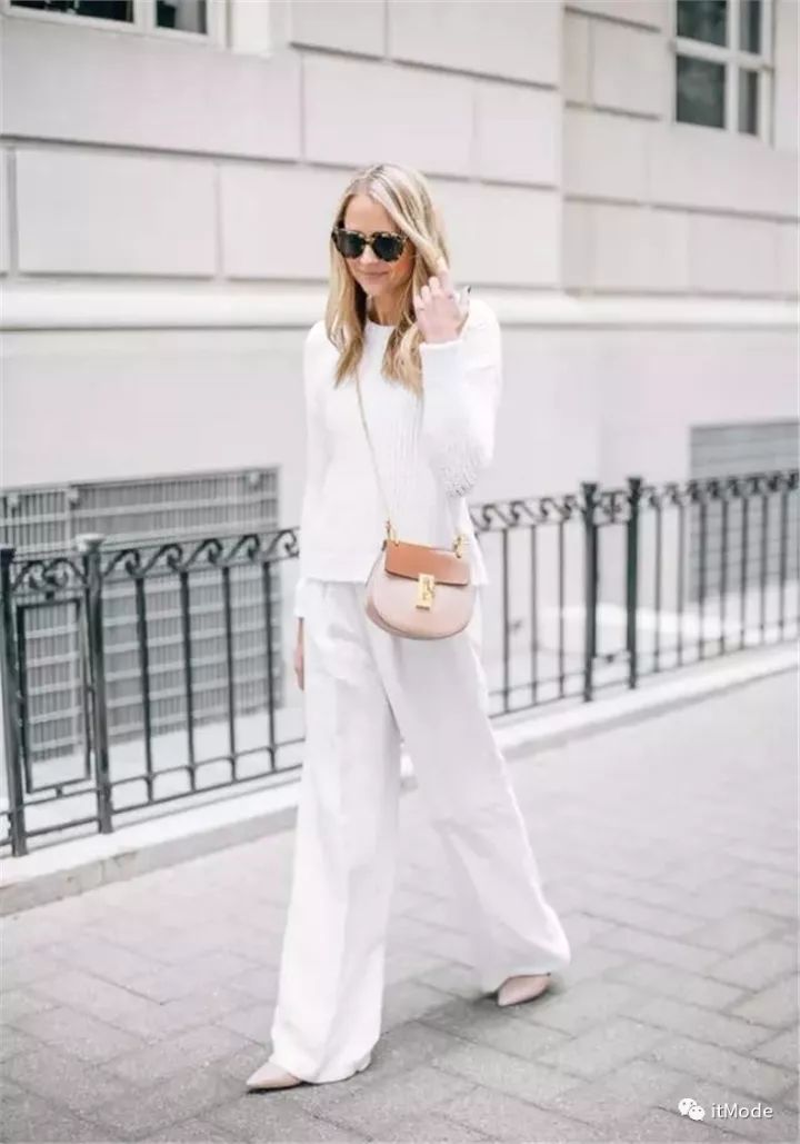 阔腿裤平底鞋,平底鞋阔腿裤搭配图片