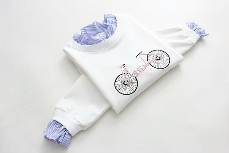 复古风刺绣卫衣,假两件刺绣卫衣灰色加蓝色