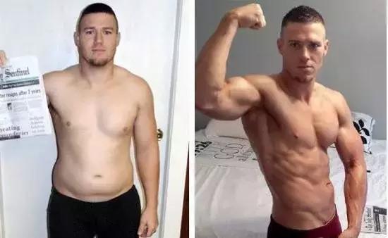 健美运动员停止健身一年后的样子,健美运动员减脂前后对比照