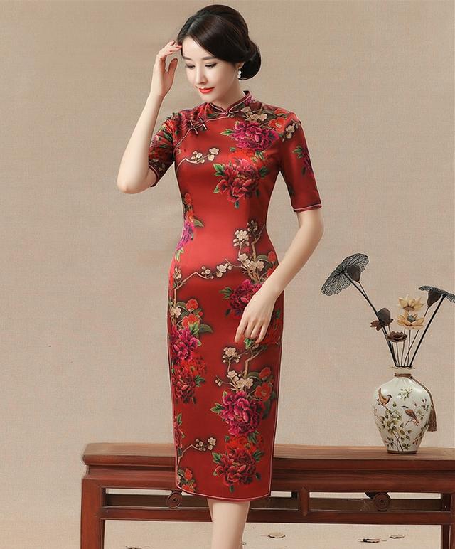 中国风复古金丝绒旗袍神韵,一袭旗袍显示柔美