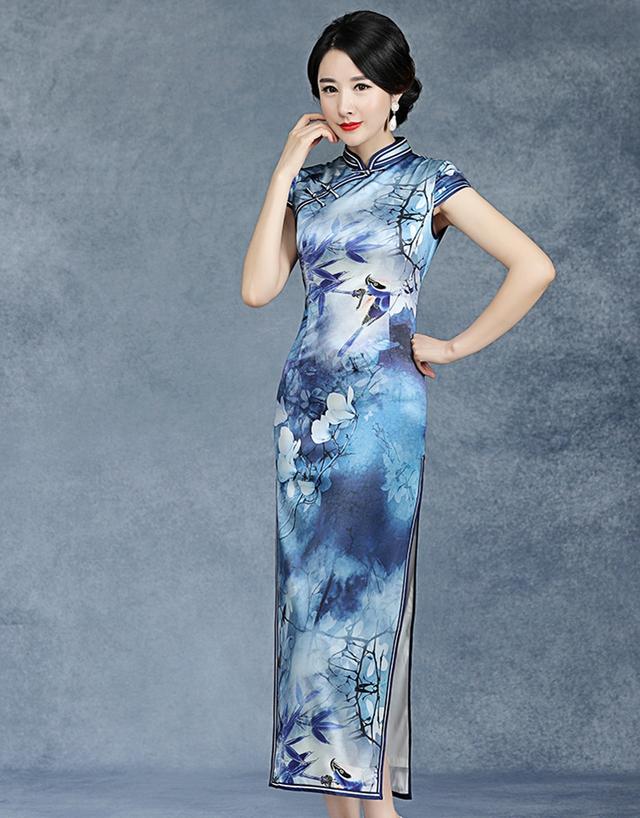 中国风复古金丝绒旗袍神韵,一袭旗袍显示柔美