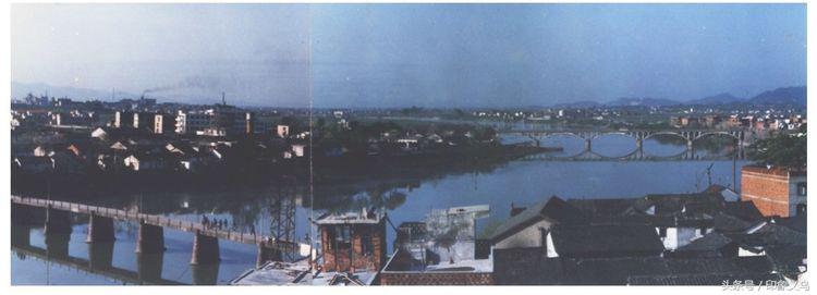 义乌佛堂万善浮桥,佛堂万善浮桥老照片