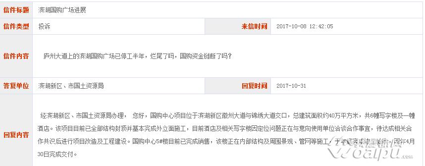滨湖国购中心已经竣工吗,滨湖国购中心何时开业