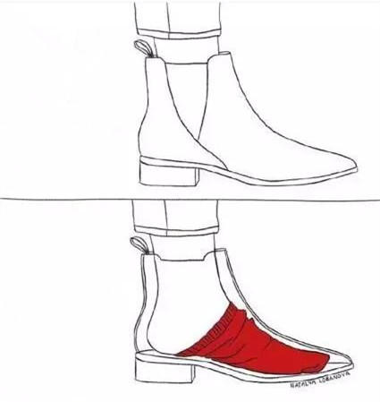 穿袜子老是往下滑,袜子老滑到鞋底怎么办