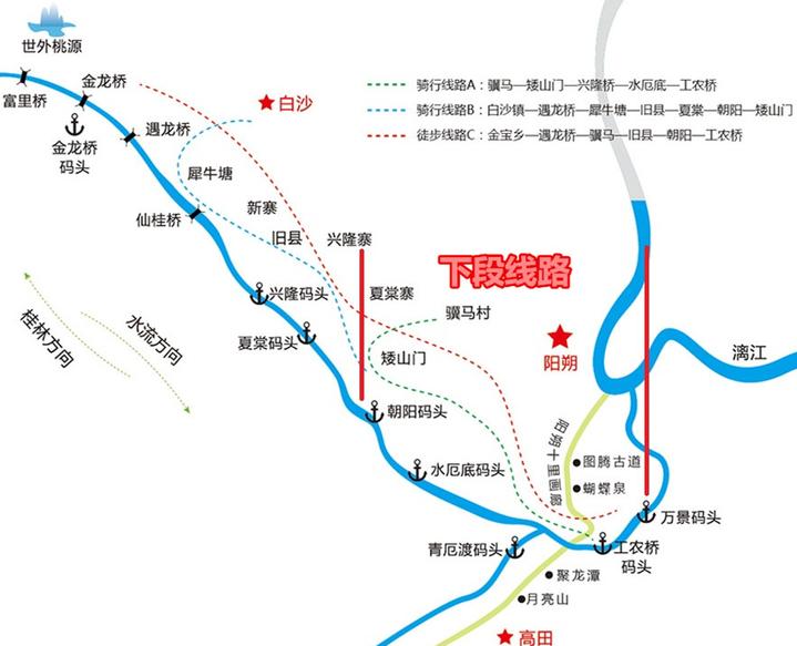 2021阳朔遇龙河竹筏各段漂流价格,阳朔杨堤到兴坪和遇龙河漂流区别