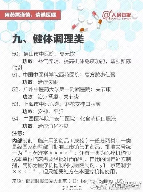 转载：「独门绝技！九类医院自制“宝贝药”」