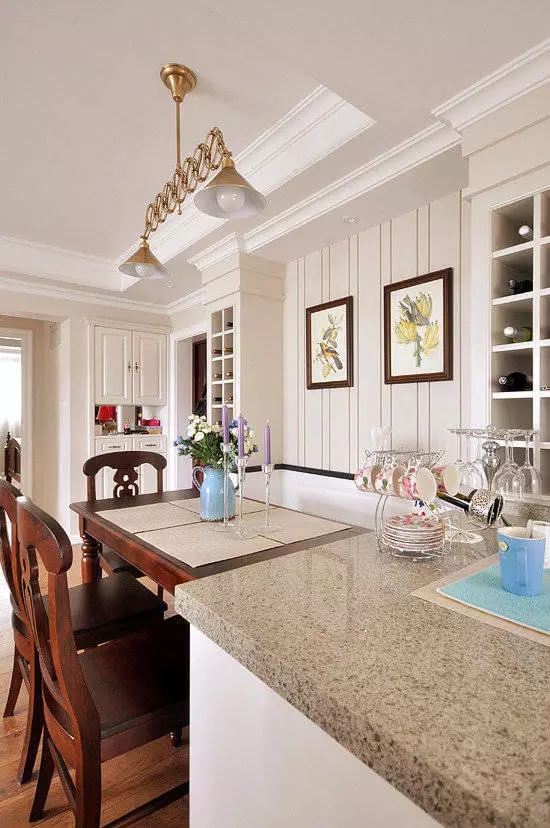 92平米三室一厅美式装修效果图,小三居90平米简约风格装修多储物