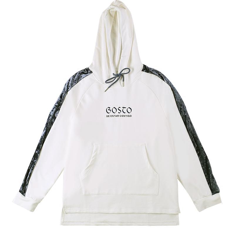 新款加绒加厚保暖连帽卫衣男长袖,女高中生加绒连帽卫衣12-15岁