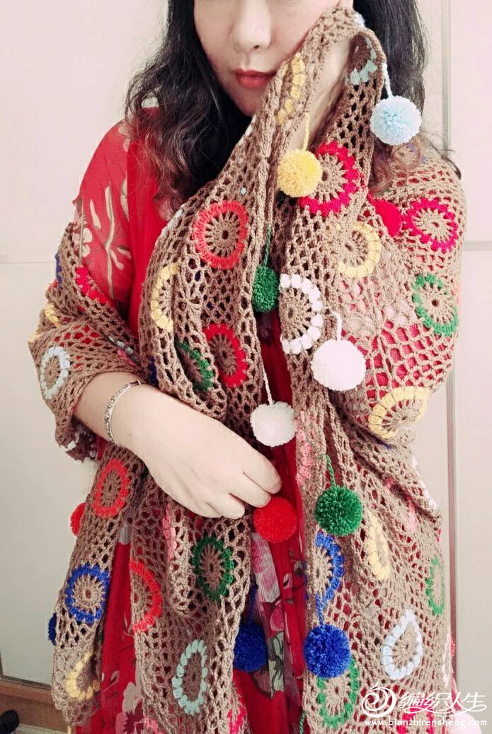 钩针最好看的紫色披肩,大气漂亮钩针披肩编织花样