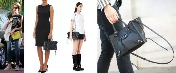 中古balenciaga机车包,黑银classic机车包