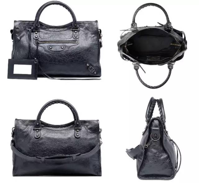 中古balenciaga机车包,黑银classic机车包