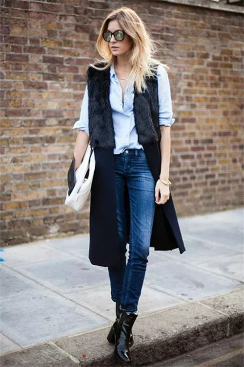 皮草马甲怎么穿搭好看,皮草马甲的穿搭方法