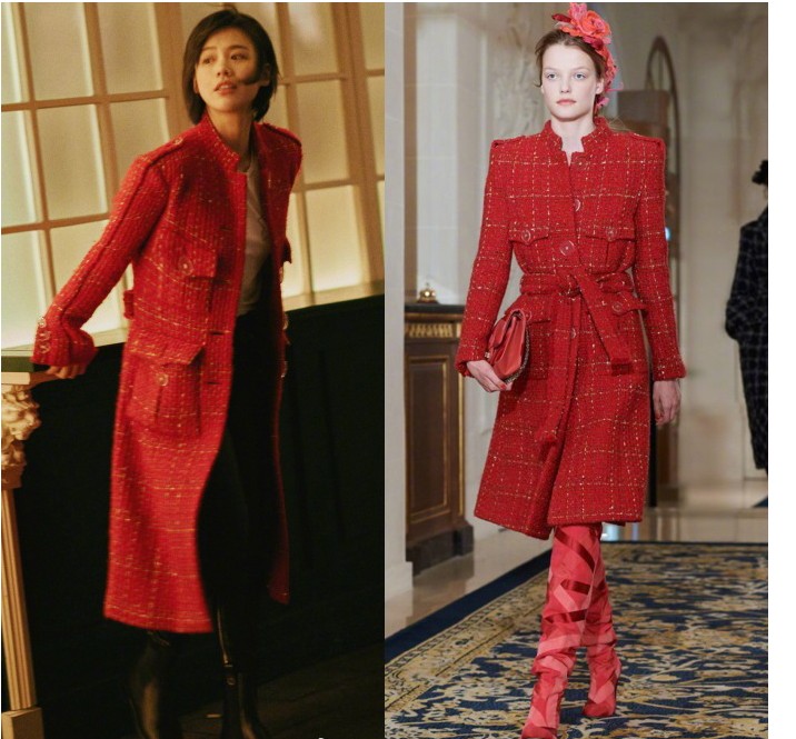 过年必备的一件红色羊绒大衣,红色加绒厚版呢子大衣