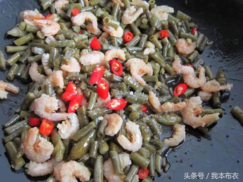 酸豆角炒虾酱,酸豆角炒虾米最正宗的做法