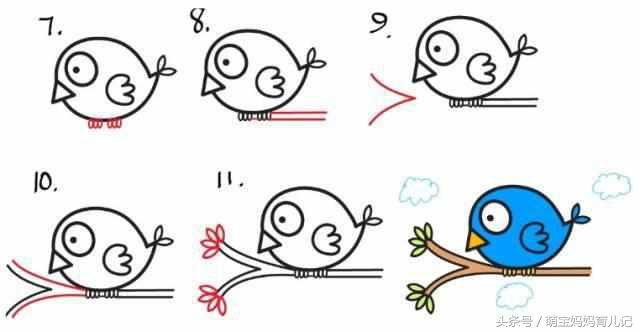 手工画儿童简笔画基础入门,画超萌超可爱超级简单简笔画
