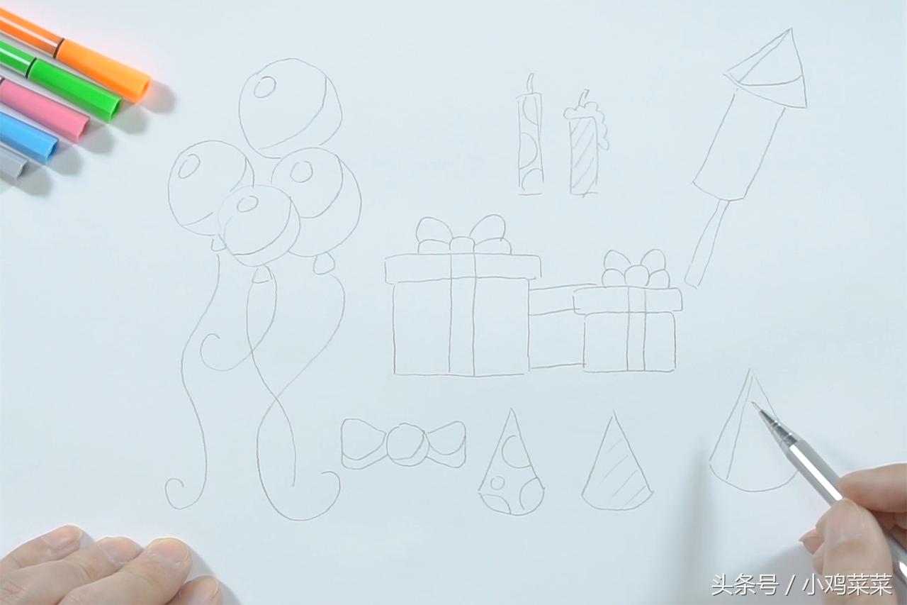 圣诞礼物小人简笔画,圣诞节礼物简笔画大全