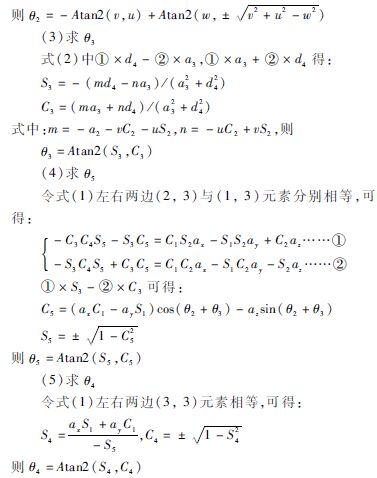 STEP-SA1400型机器人运动学建模与仿真
