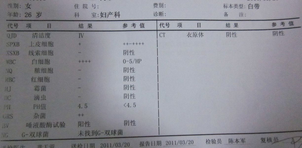 教你怎么看白带报告单,教你看白带报告
