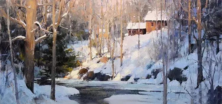 美国油画100幅欣赏,美国西部风景油画大全