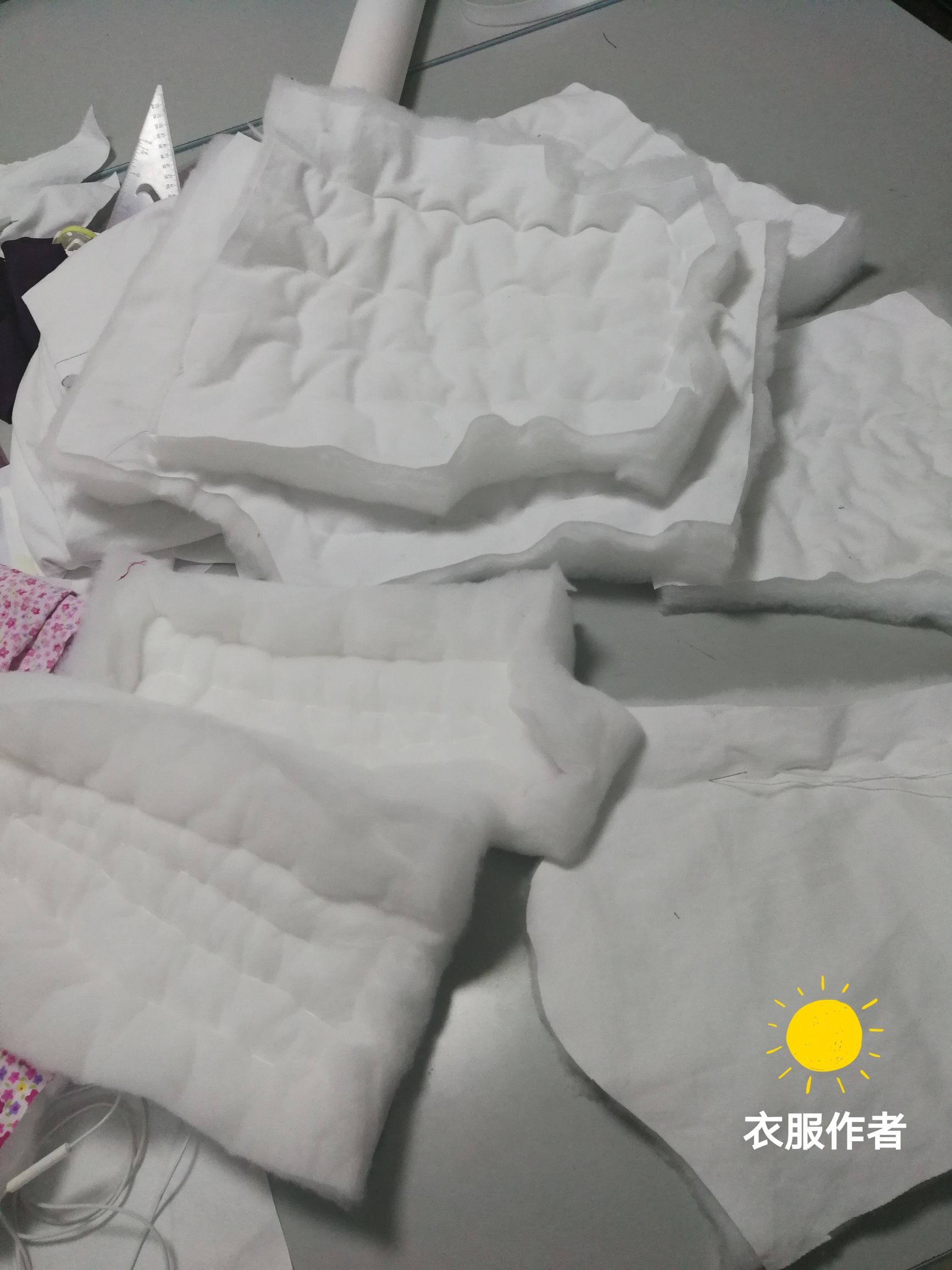 宝宝超可爱棉衣棉裤,婴儿连体棉裤皮半成品