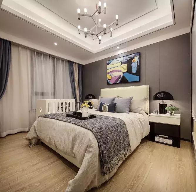 现代简约三室二厅两卫装修效果图,80平米两室一厅现代简约风简装图