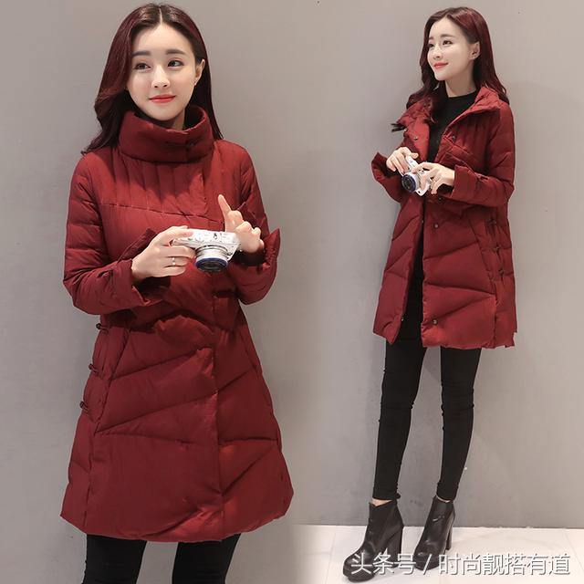 40至50岁女羽绒棉服中长款,中长款羽绒棉服女款爆款2020