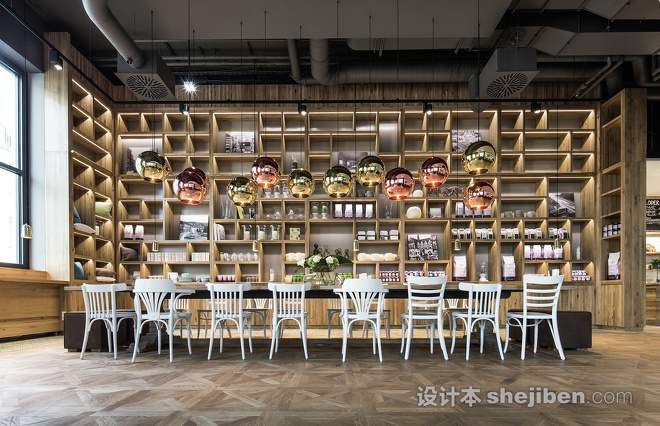 店铺极简风格设计,工装风门店设计效果图