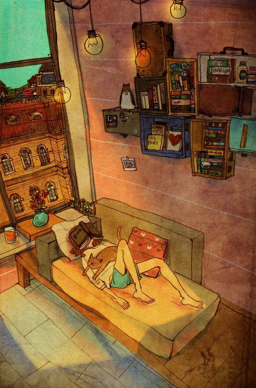 见过这样秀恩爱的吗？韩国艺术家温馨插画