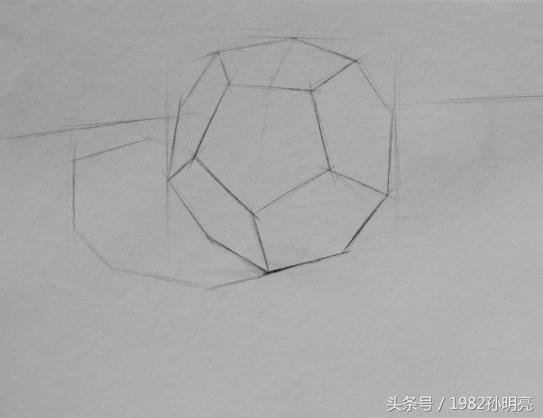 素描几何体静物组合,多面体组合体素描